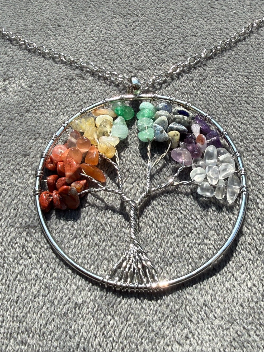 Multicolor Tree of Life Pendant Necklace - Women Jewelry